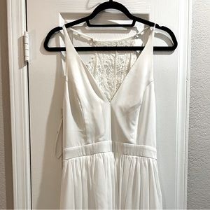 Lulu’s White Gown - Formal Long Length Gown